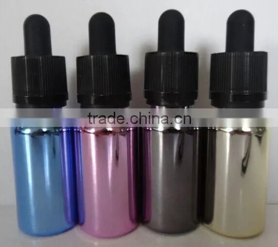 5ml 10ml 15ml 20ml 30ml 50ml 100ml Silver e Liquid Bottle Empty Glass Dropper Bottles for Essential Oil With Childproof Cap photo-2