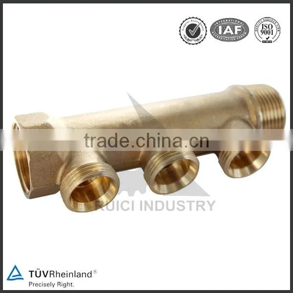 Brass Underfloor Heating Manifold for Cold and Heat Water