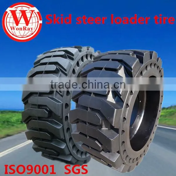 Hot Sale Solid Skid Steer Tyres 10-16.5 12x16.5 With Wheel Rim for CAT,Bobcat, Skyjack photo-4