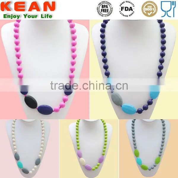 Navajo White DimGray Necklaces Have a Breakaway Clasp Quartz Pink Silicone Teething White Blue photo-3