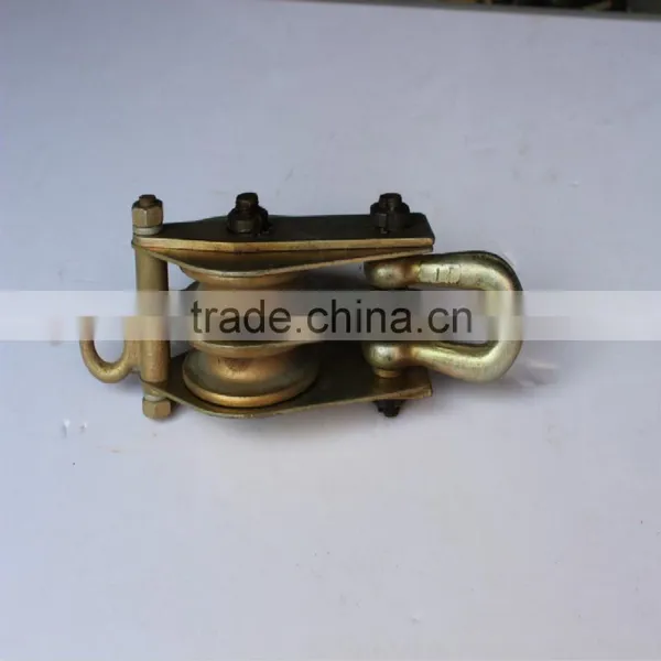 10KN Two Sheave Steel Hoisting Pulley Block for 6mm Wire Rope photo-2