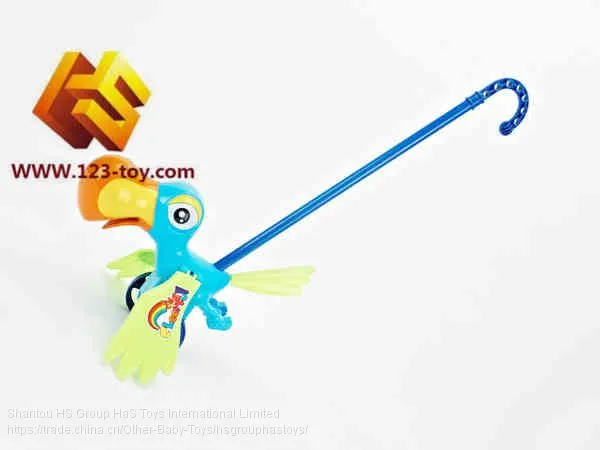 HS Group Ha'S HaS Toys Hand Push Toys Duck Bird Flower Wheel Car Motorbike for Kids photo-2