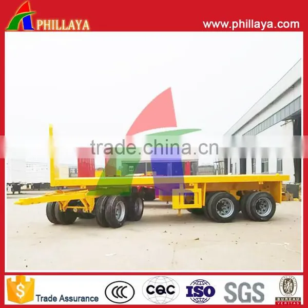 Full Type Flatbed Skeleton 20FT Shipping Container Dolly Transport Trailer With Turntable Drawbar photo-6