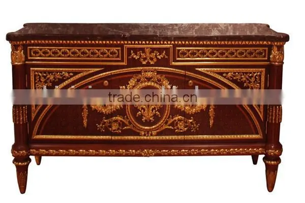Hallway Vintage Style Wooden Console Table/Cabinet, Antique Wooden Carving Side Cabinet photo-3
