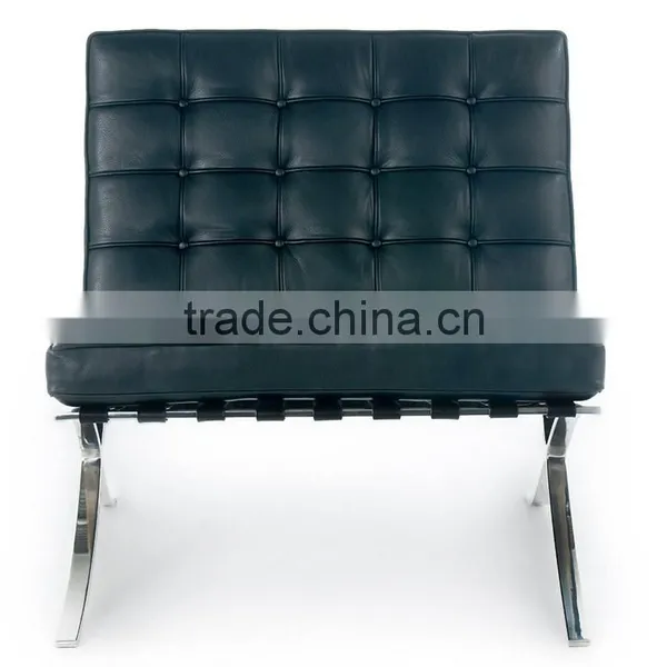 Wholesale Pu Leather Barcelona Style Chair With Footrest Chair photo-4