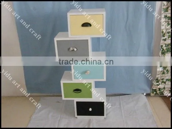 Unique Design Home Decorative Furniture Colorful Wooden DIY Storage Cabinet, Easy to Move photo-6