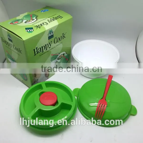 BFA Free Plastic Salad Bowl Set With Lid/plastic Salad Bowl Set With Fork/ Salad Bowl photo-4
