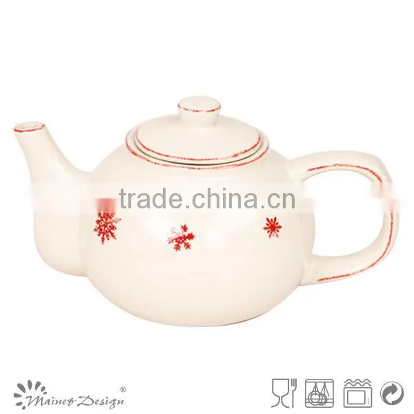Ceramic Stoneware Tea Pot Christmas Design photo-4