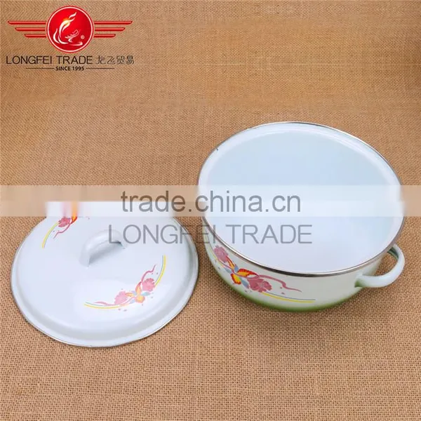 Competitive Price Enamel Drum Shape Cooking Pot Enamel Cassrole photo-4