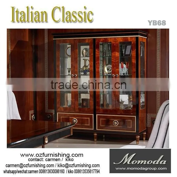 YB68 Hot Sale High Quality Antique Large Red Solid Wood Armoire photo-2