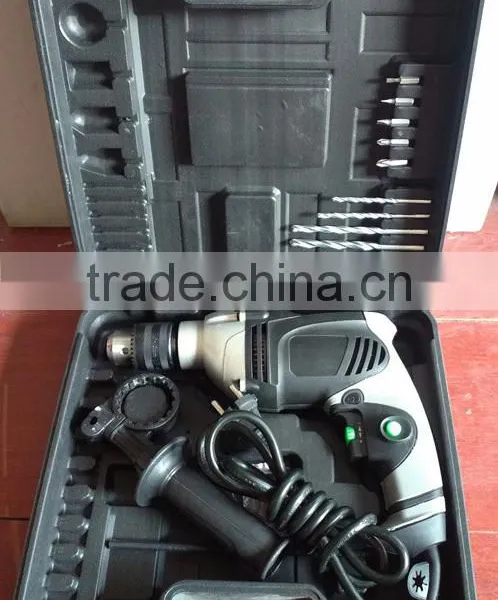 GOLDENTOOL Hot Selling 13mm 710w Aluminum Housing Portable Electric Power Impact Drill Kit photo-5