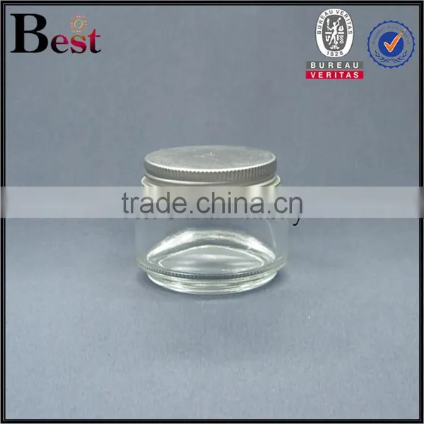 15/30/50/100g Clear Glass Cream Jar Round Shape Glass Jar for Face Cream photo-6