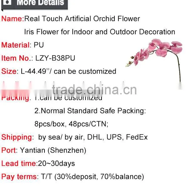 Real Touch Artificial Orchid Iris Flower for Indoor and Outdoor Decoration photo-6