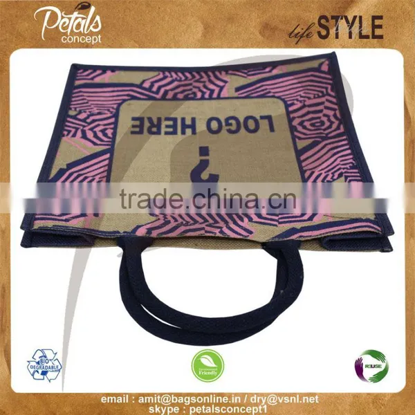 PP Laminated Jute Bags Wholesale - Jute From Petals Concept - Promoted at - Made in India photo-4