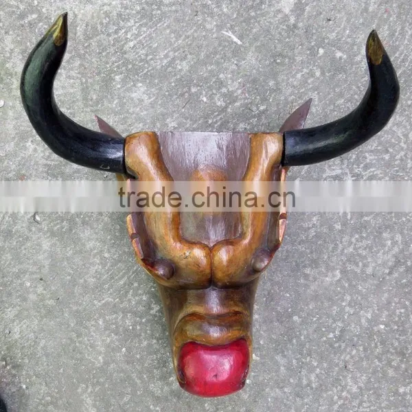 Dragon Mask Wall Hanging Decor Handmade in Nepal photo-4