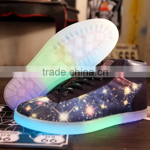 HFR-JS08 2015 Super Fashion Latest LED Glittering Canvas Shoe photo-5
