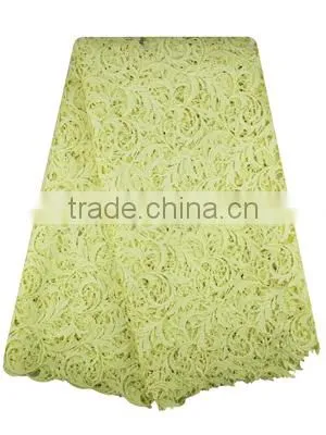 100% Cotton Textile Guipre Lace Fabric Embroidery African Lace Fabrics photo-3
