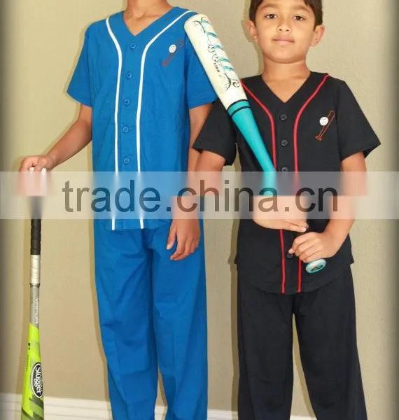 2017 Custom Kids Plain Pajamas Sleepwear With Embroidered photo-4