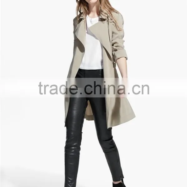 Ladies Black Faux Leather Leggings Slim Fit High-waist Leather Trousers photo-3