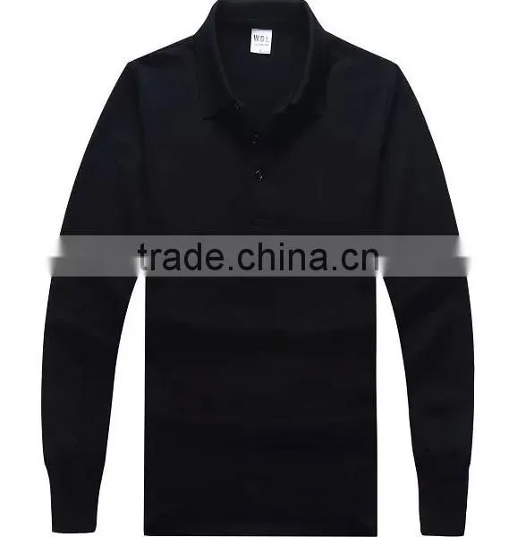 Customzied Blank Polo Shirt With Long Sleeves Unisex Autumn&Winter Top Clothings With Private Labels Or Company Logo Print photo-6