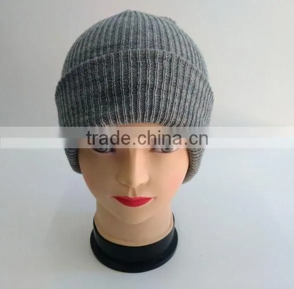 Irregular Stripe Warm Acrylic Knitted Hat photo-3