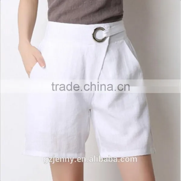 Basic Fresh Blue Casual Dame Bermuda Hose Women Shorts photo-3