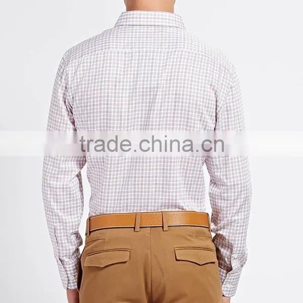100% Men Cotton Shirts Plaid Design Casual Shirts for Men Italian photo-2