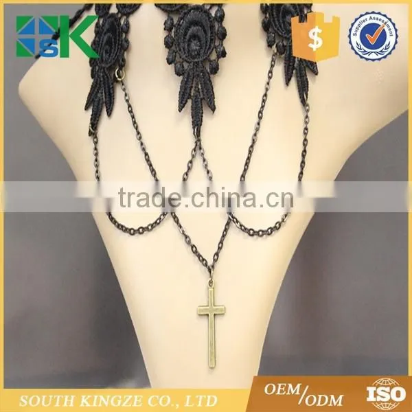 Lace Necklace Wholesale Cross Necklace Restoring Ancient Ways Party Dress Fake Collar Decoration photo-3