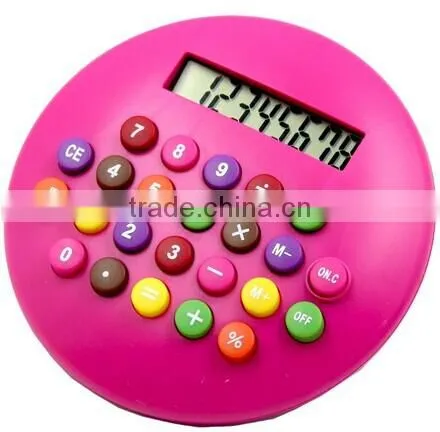 Mini Cute M&M Calculator Hamburge Round Cute Customized Logo Color Calculator photo-2