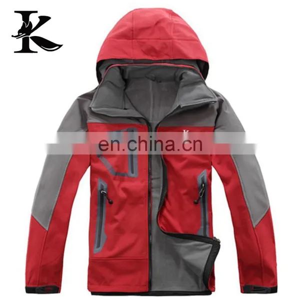 Custom Printed Waterproof Jacket Embroidered Hiking Windproof Softshell Jacket photo-6
