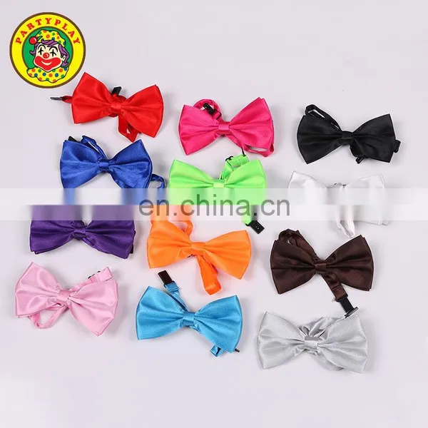 Solid Color Satin Party Mens Silk Bowtie