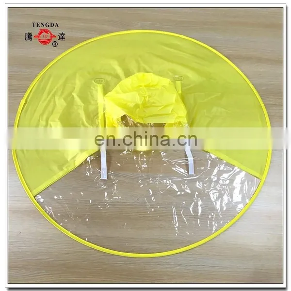 Hand Free Portable Folding Rain Coat Umbrella Hat