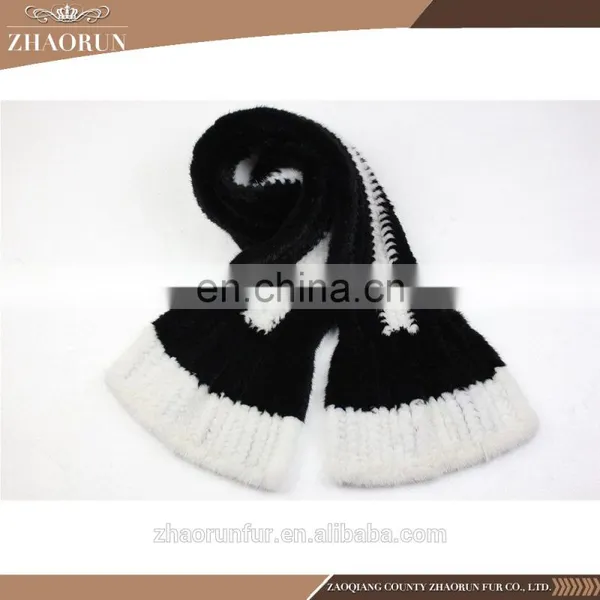 180*20cm Women Sexy Knitted Mink Fur Scarf Neckerchief photo-5
