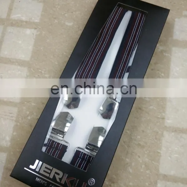 Fashion High Quality 4 Heavy Clips Mens Suspenders x Back Adult Suspenders photo-4
