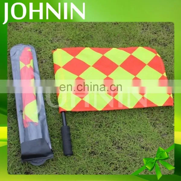 Good Quality Custom Printing Red Yellow Sport Football Soccer Hand Referee Flag photo-5