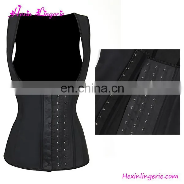 Latex Rubber Black 9 Steel Boned Figure Shaping Women Buckle Corset Women photo-3
