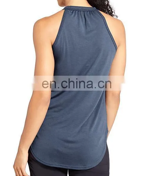 Guangzhou Factory Workout Wear Sleeveless Cotton Sports Tank Top Gym Women Sex Top photo-2