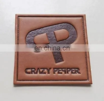 Leather Logo Patch Embossing Stamp in Garment Label photo-2