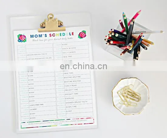 Waterproof Storage Clipboard With Metal Clipboard Clips,clear Acrylic Clipboard of 4x6 5x7 6x9 photo-3