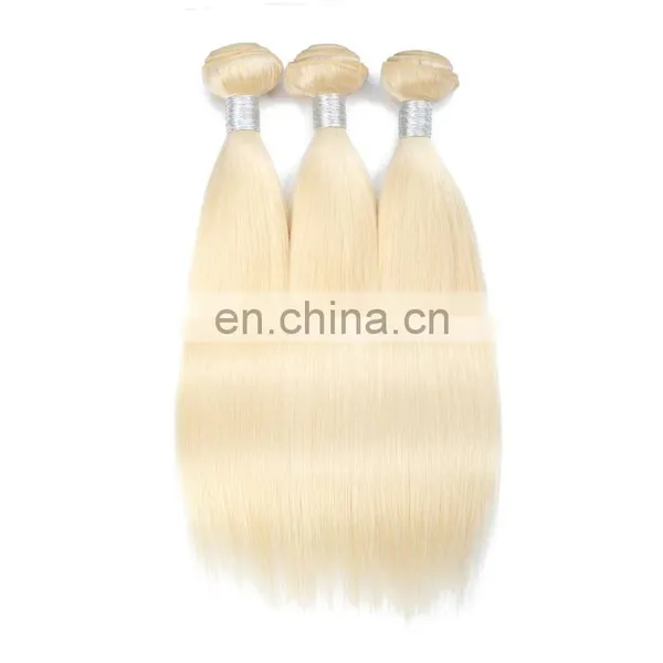 Remy Hair Color 613 Blonde Brazilian Hair Closure and 3 Bundles photo-5
