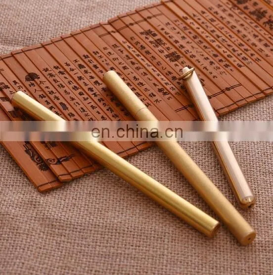 Different Size EDC Brass Gel Pen Smooth and Matte Keychain Brass Pen High-end Promotional Gel Pen photo-2