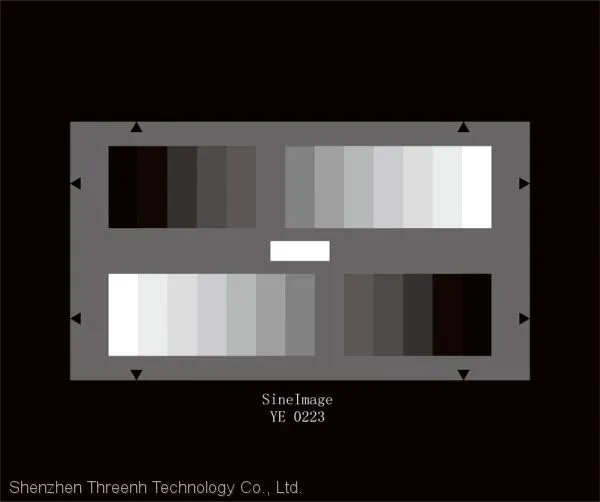 Sine Image YE0223 HDTV Gray Scale Test Chart for Camera Mobile Phone Lens Halftone Reproduction Testing (D = 0.75)