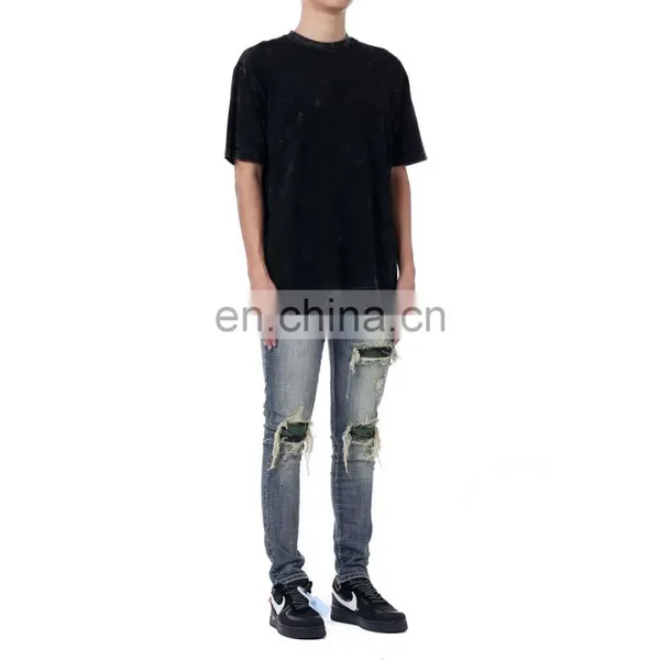 DiZNEW 2020 Knee Ripped Jeans Bulk Wholesale Guccibelt Mans Jeans photo-5