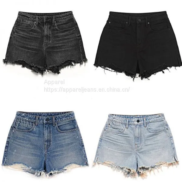 Denim Shorts Loose Wide Leg Fashion Ultra Fire Thin Straight High Waist Show Thin
