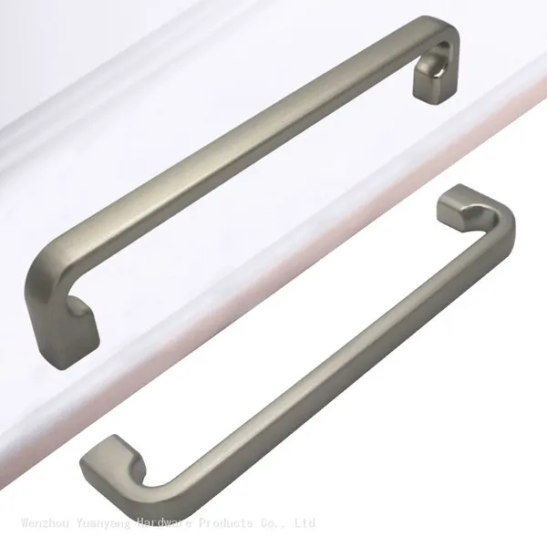 Nickel Plated Ripple Kitchen Handles Drawer Pulls T Bar Zinc Alloy Cabinet Hardware Handles