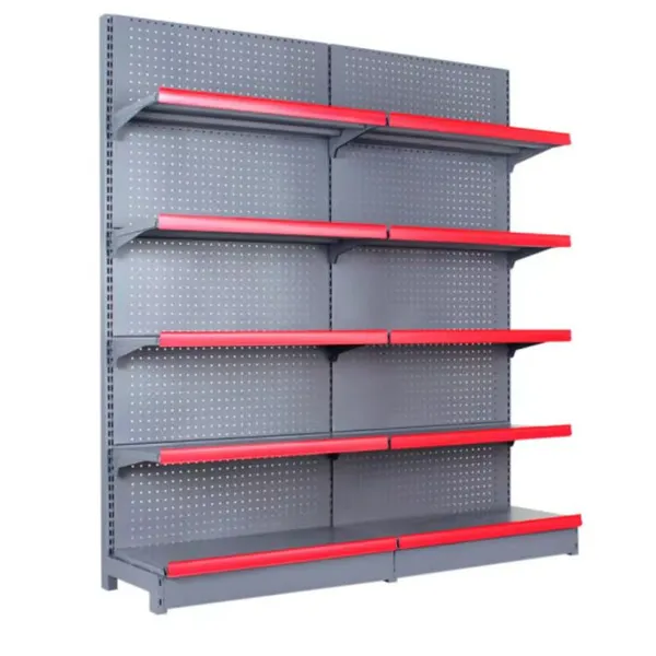 Supermarket Gondola Shelving, Steel Shelves Used to Market, Supermarket Racks Display