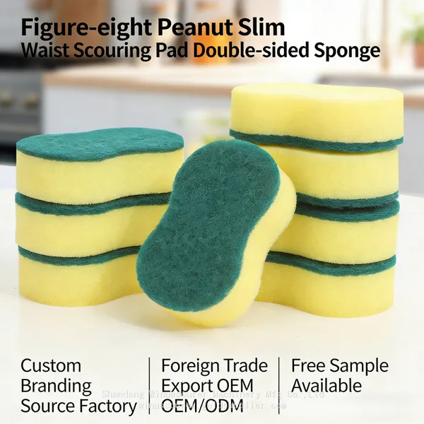 Powerful Kitchen Cleaning Sponge Pad Material for Washing Dishes Foaming Scrub Pad photo-3
