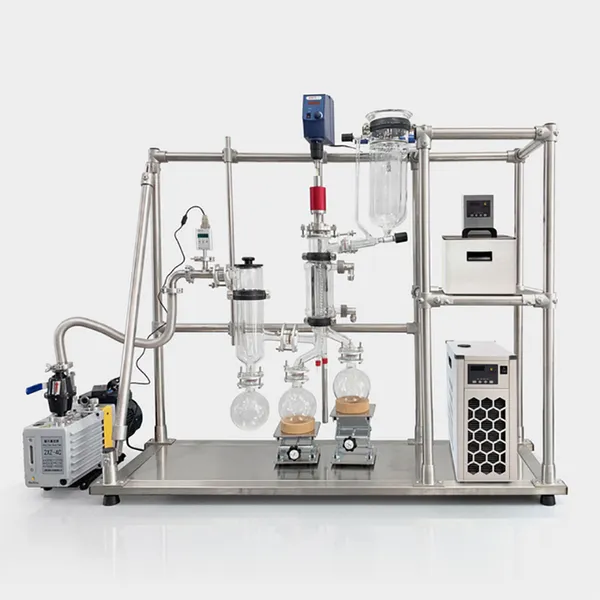 Factory High Efficiency Stainless Steel Short Path Wiped Film Molecular Distiller Machine Molecular Distillation Unit Equipment photo-4