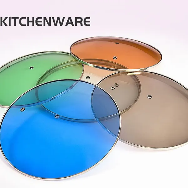 4mm Clear Tempered Glass Lid 12cm 14cm 16cm 18cm 20cm 22cm 24cm 26cm 28cm 30cm 32cm for Kitchen photo-5