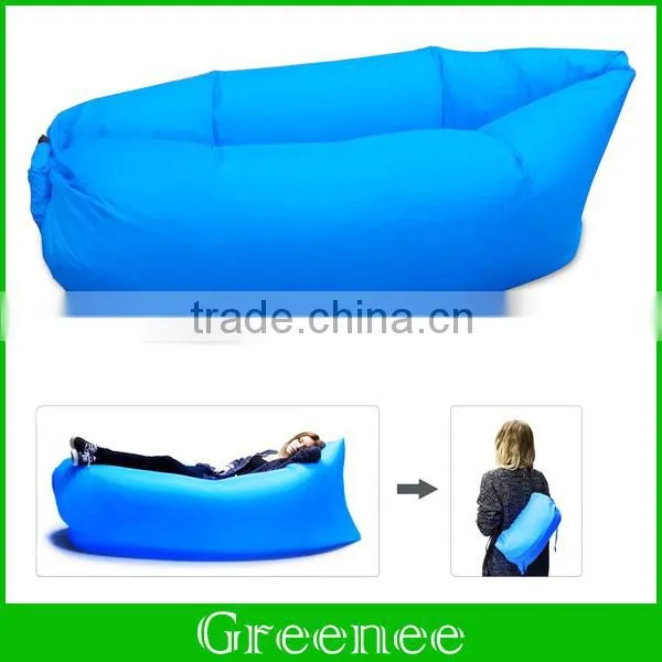 Fast Inflatable Hangout Air Sleep Hiking Camping Bed Beach Sofa Lounge Banana Sleeping Bags Lazy Lay Bag 15 Colors Can photo-6